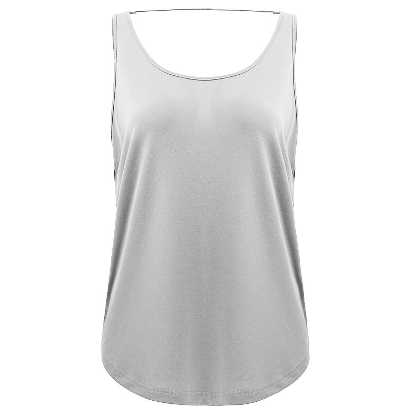 Thin Strapes Back Beauty Loose Vest Sports Top