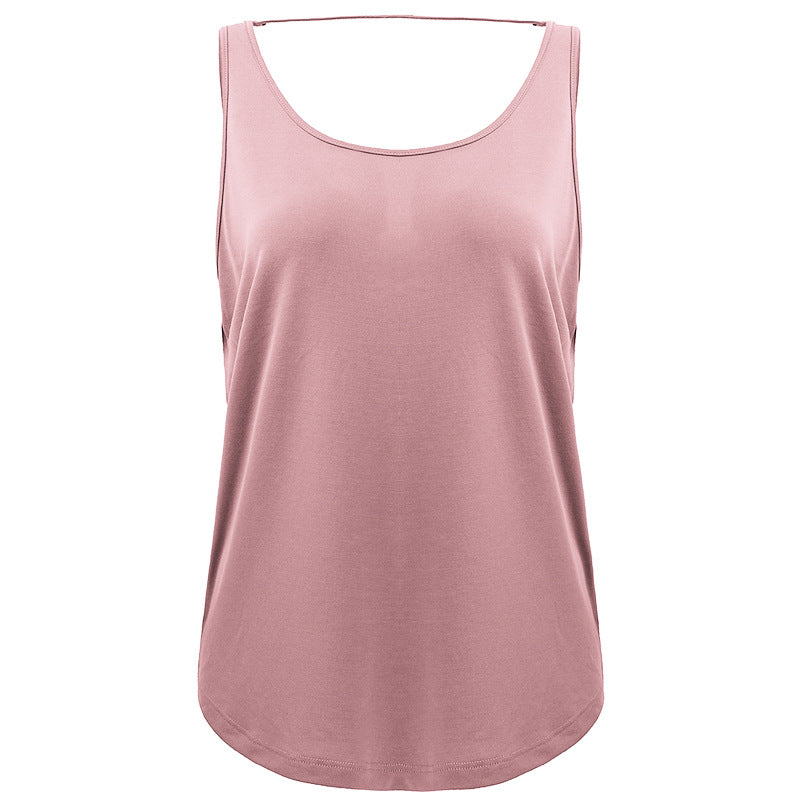 Thin Strapes Back Beauty Loose Vest Sports Top
