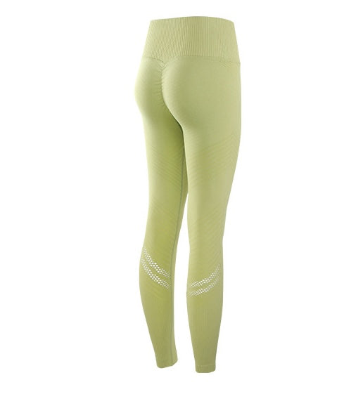 Flash Sale - Hollow Knitted Peach Booty Sports Leggings