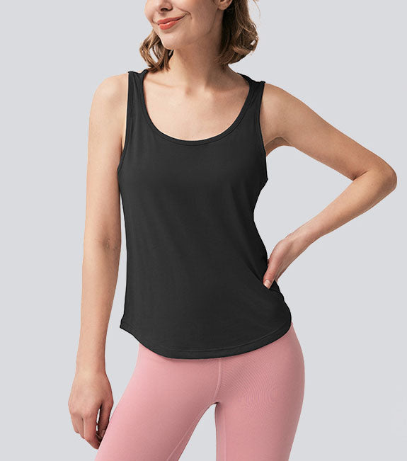 Thin Strapes Back Beauty Loose Vest Sports Top