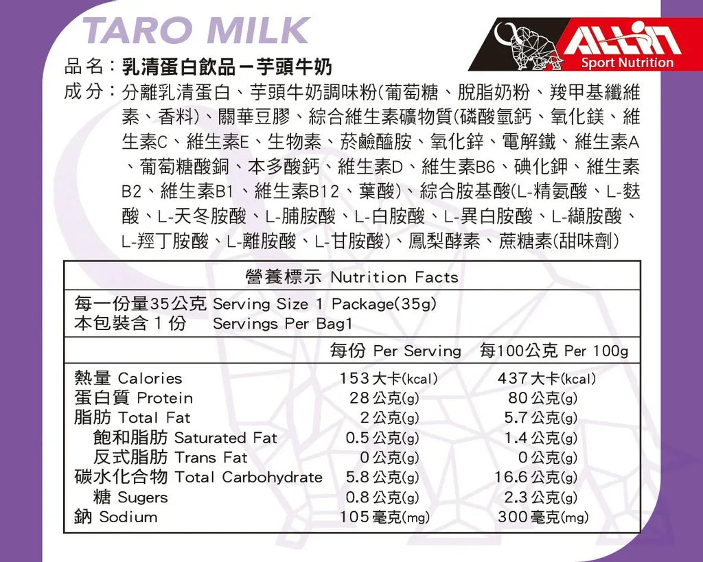 ALLIN 分離式蛋白乳清蛋白粉