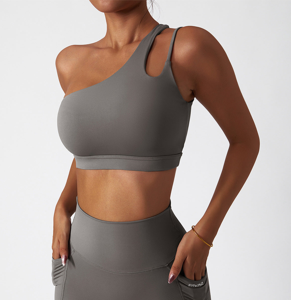 Inrregular One Shoulder High Intensity Sports Bra
