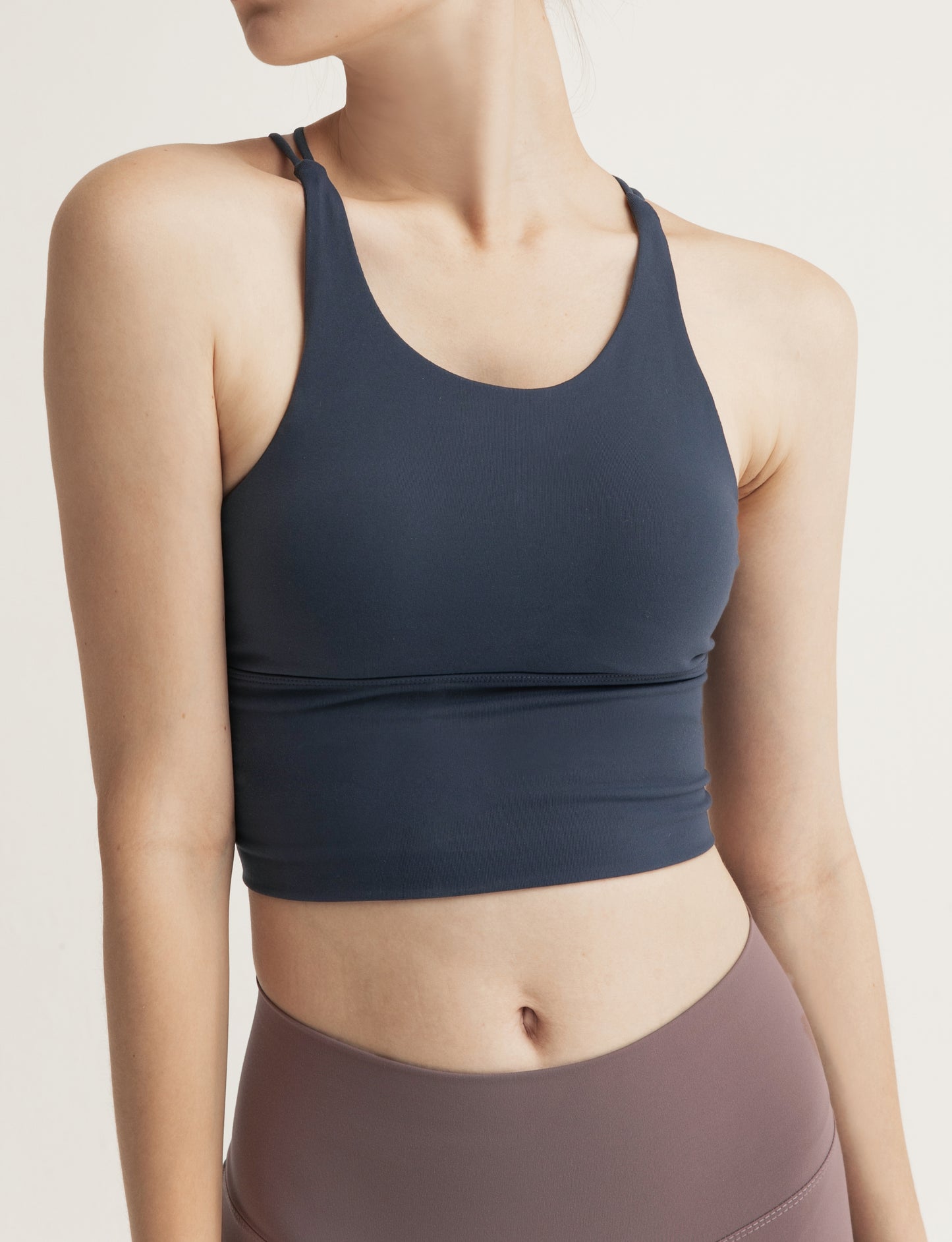 Thin Straps Ladder Crossed Back Beauty Push Up Sports Bra