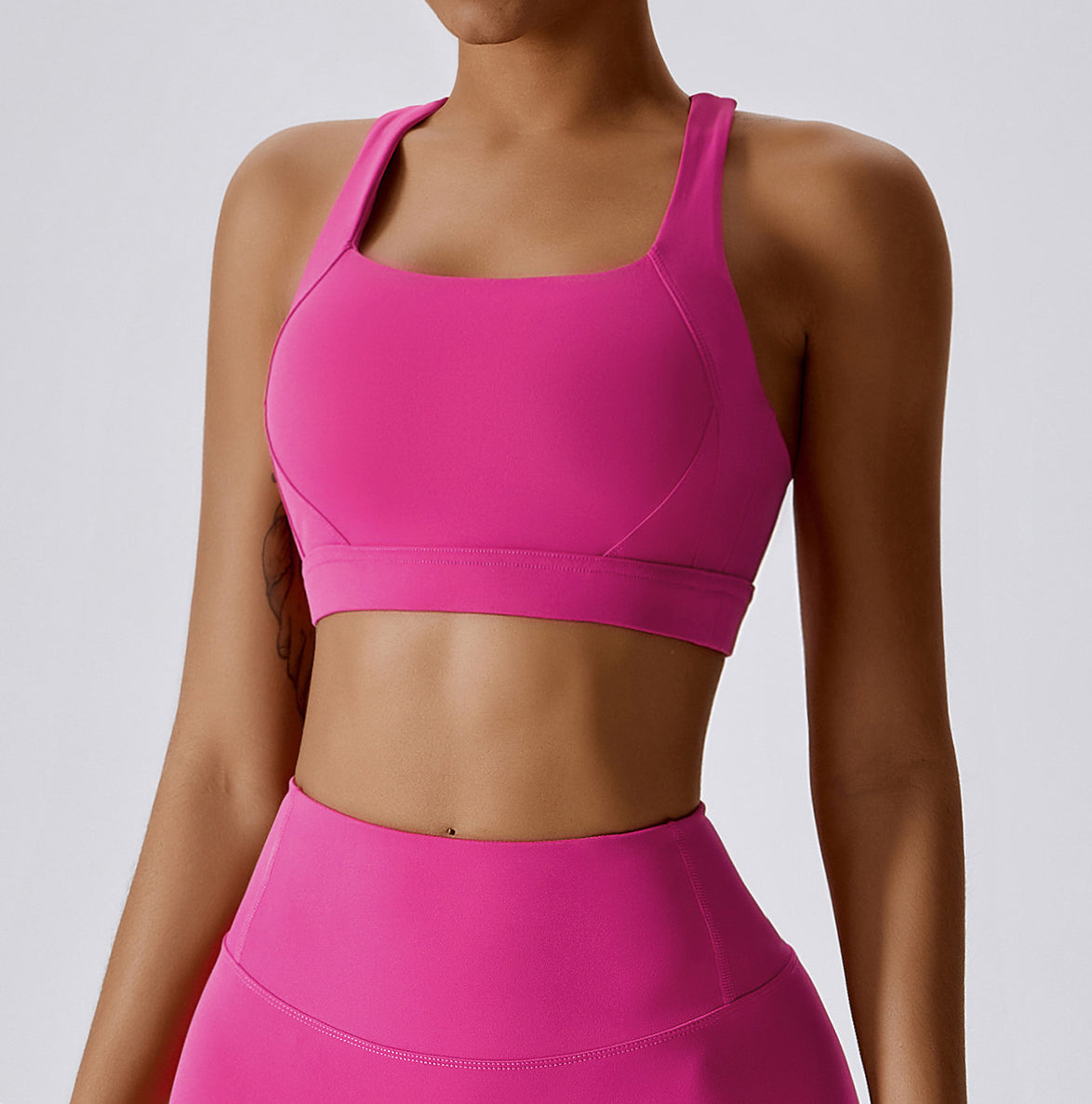 Crossed Back Beauty High Intensity Sports Bra