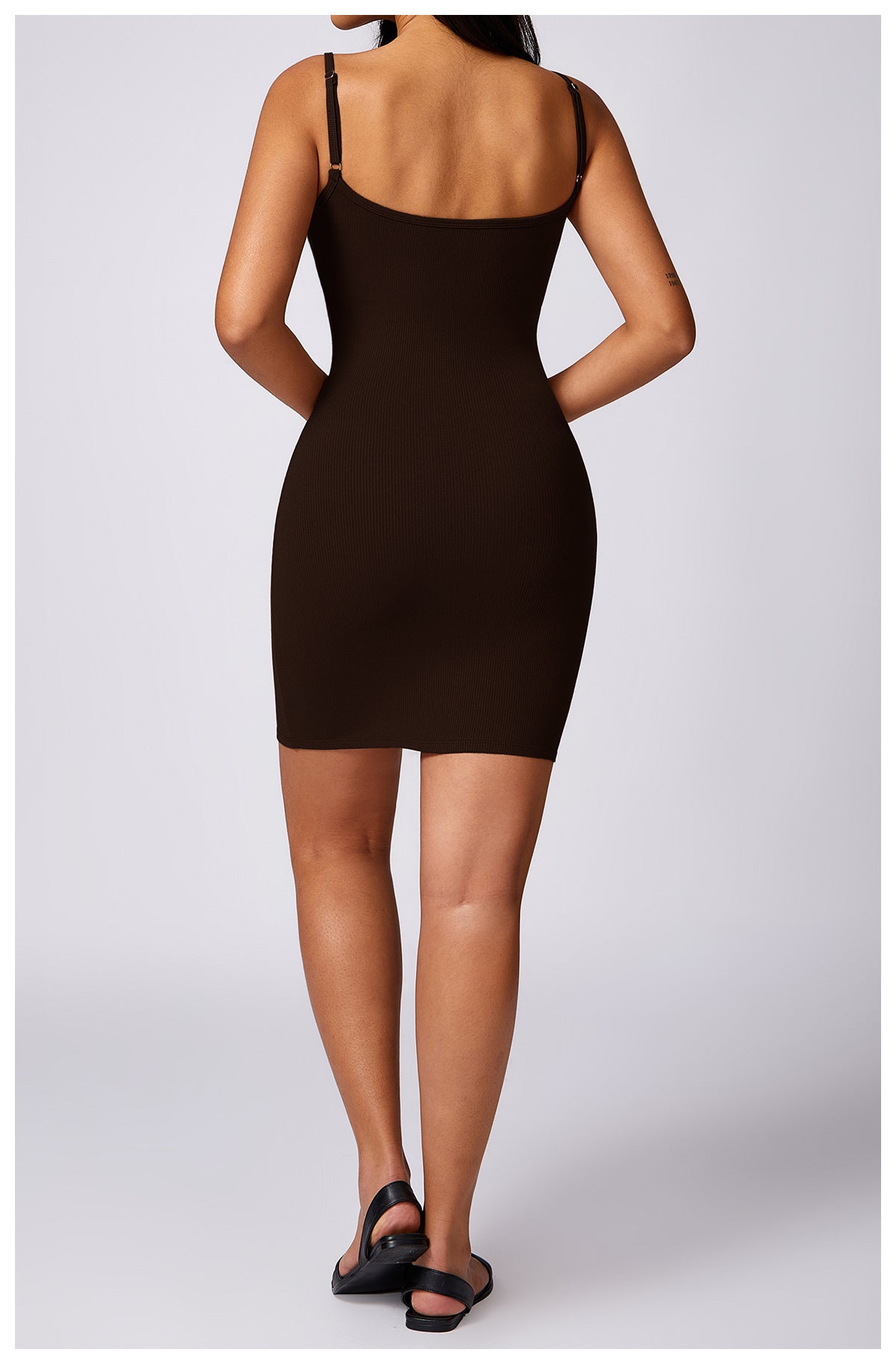 Basic Beauty Slim Fit Thin Straps Back Beauty Slip Dress