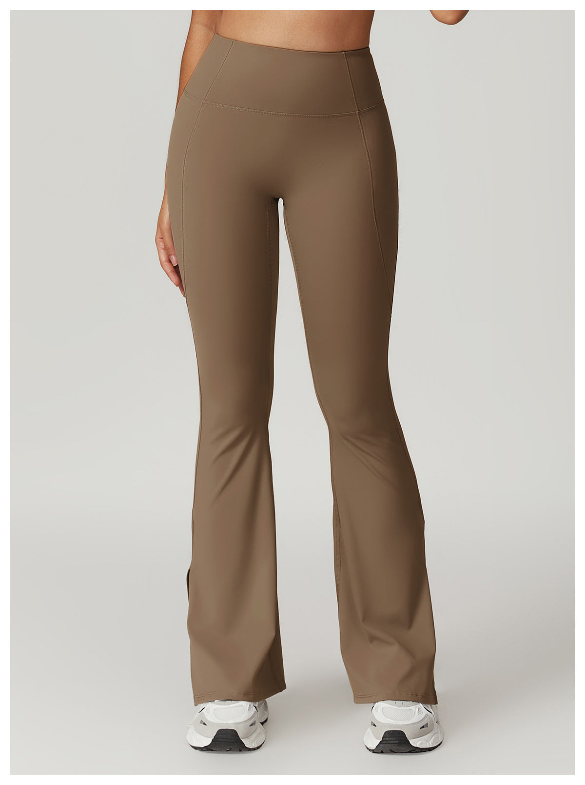 High Waist Casual Splicing Cloudy Touch Boot Cut Sports Pants