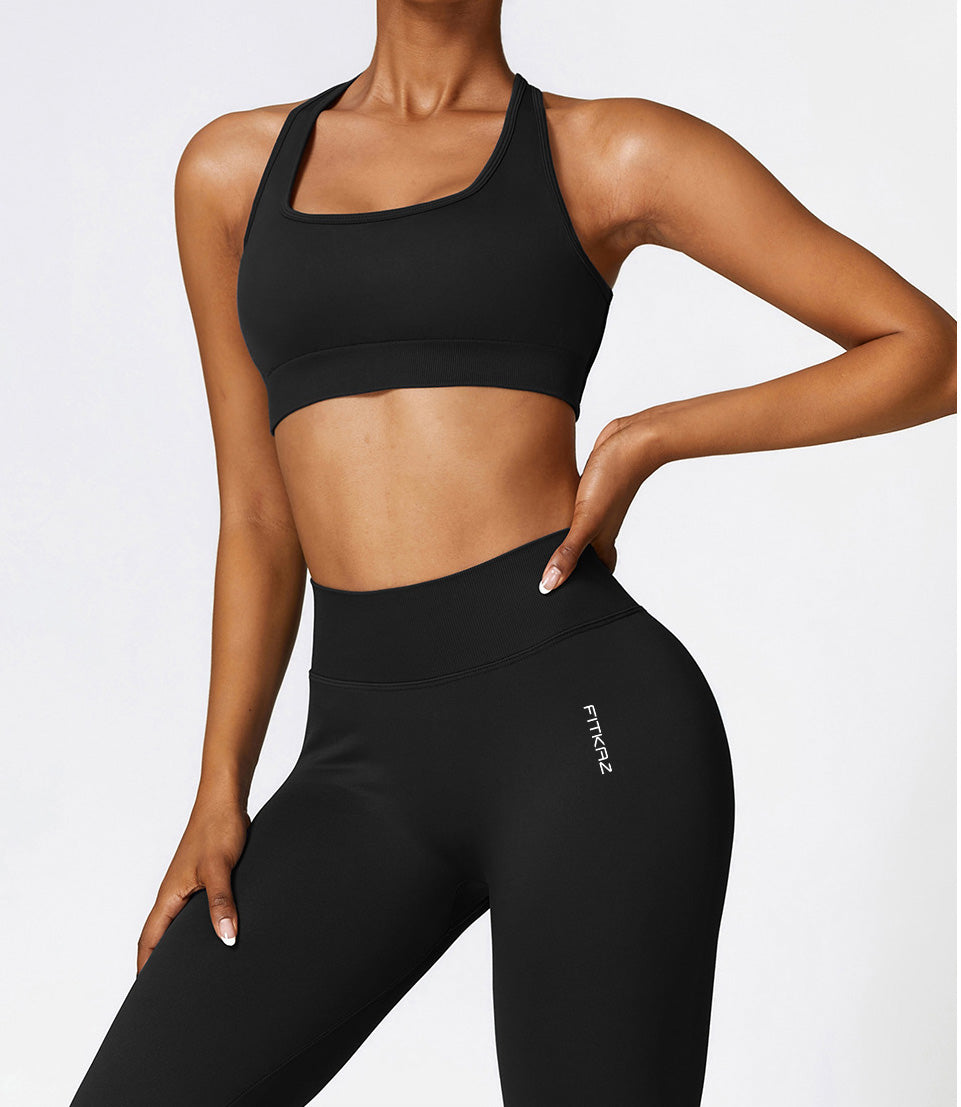 Flash Sale - Knitted High Intensity Crossed Back Sports Bra