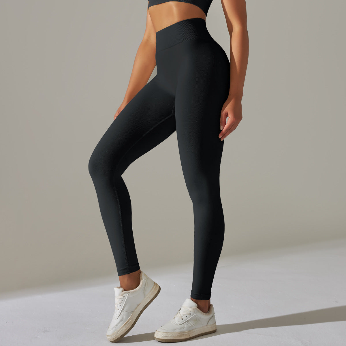 Happy Price Series Vertical Line Stretchy 4 Piece Sports Set