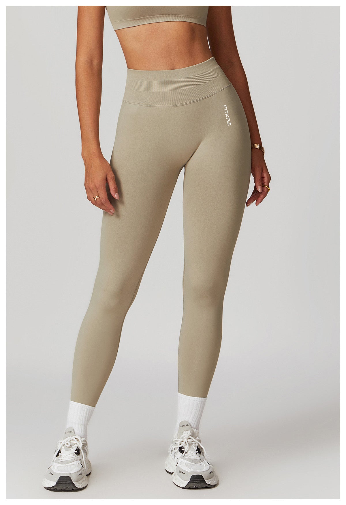 Seamless Knitted Mid High Waist High Intensity Peach Booty Sports Leggings