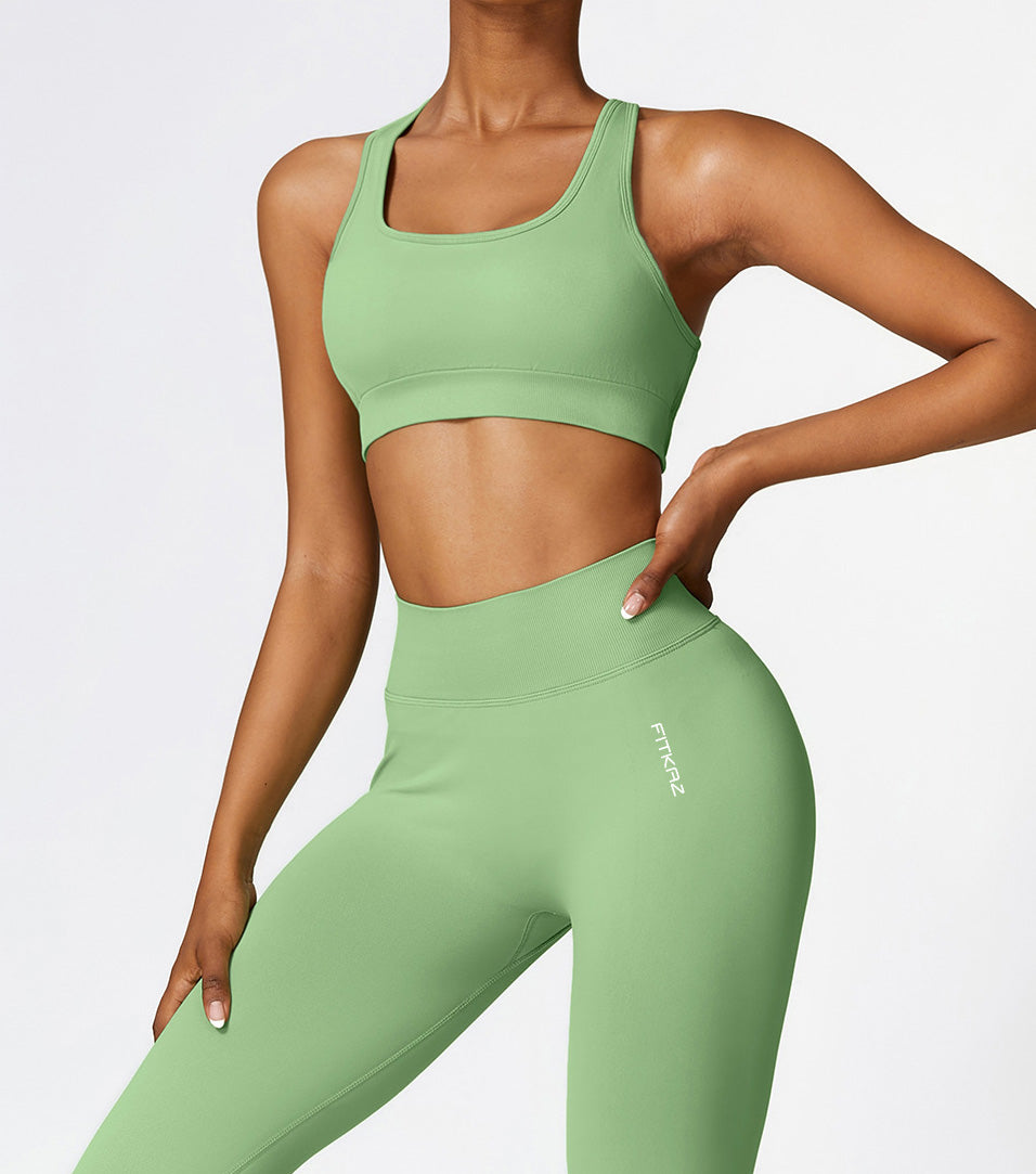 Flash Sale - Knitted High Intensity Crossed Back Sports Bra