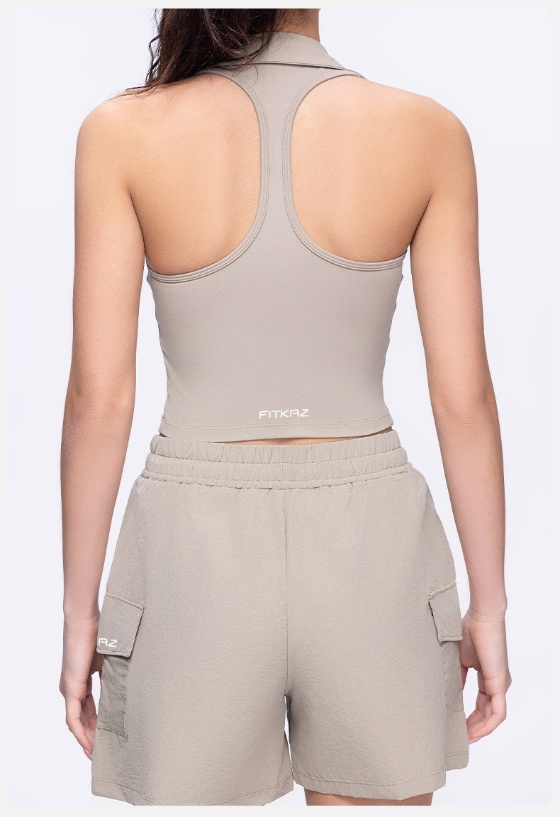 Polo U Neck Racer Back Sports Top