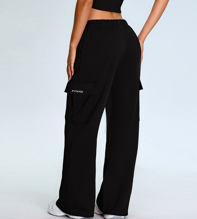 Soft Touch Winter Pockets Loose Straight Cut Sports Pants