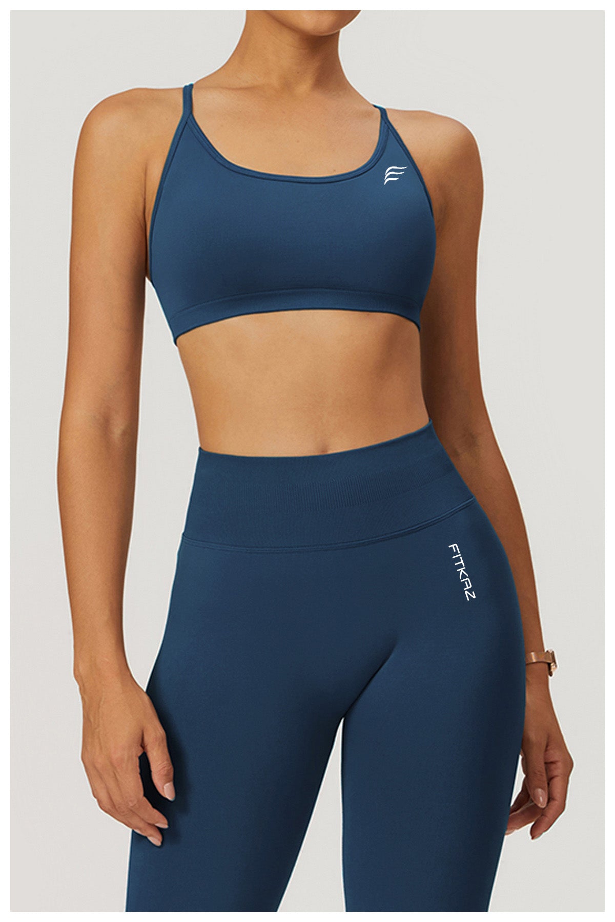Seamless Knitted Star Crossed Back Beauty Sports Bra