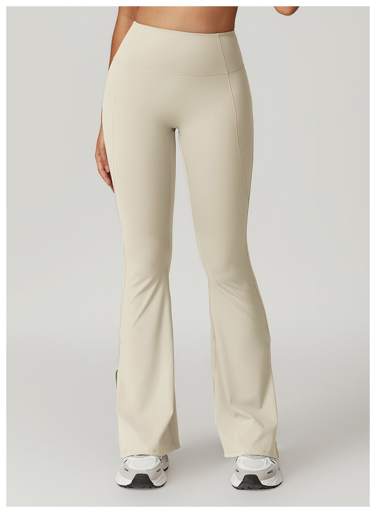 High Waist Casual Splicing Cloudy Touch Boot Cut Sports Pants