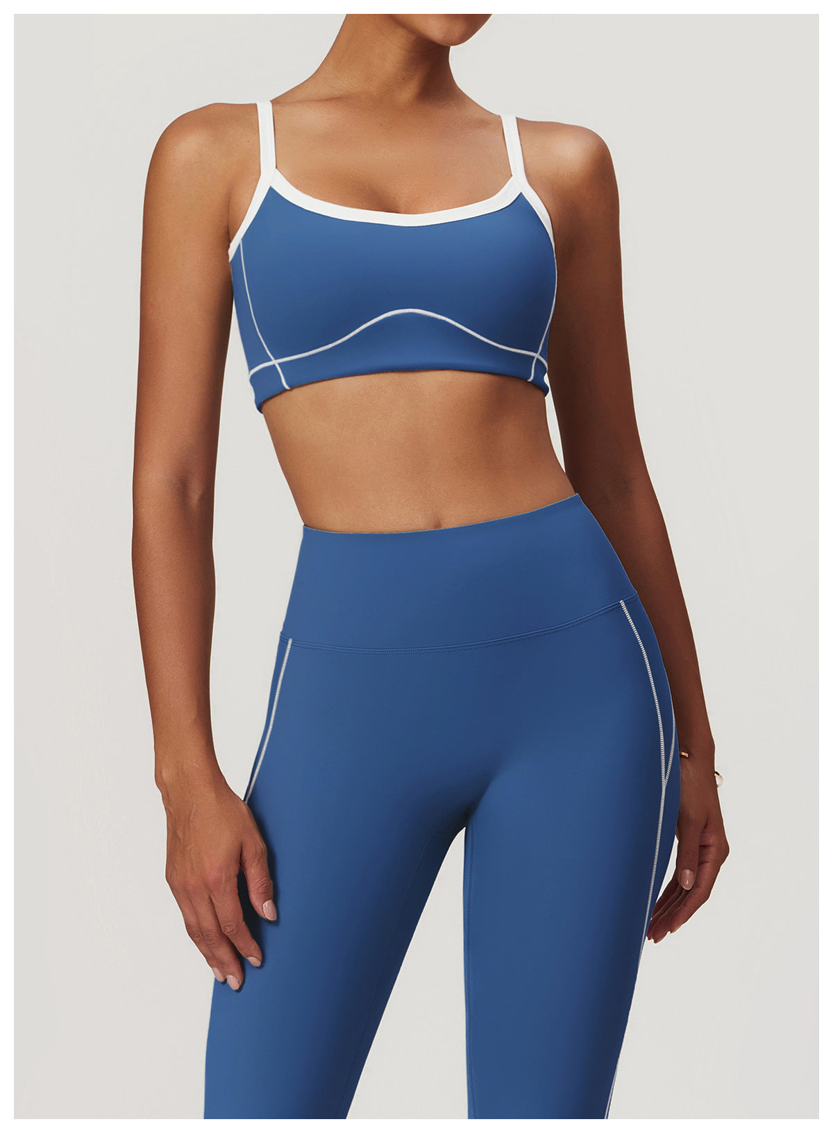 Skin Touch White Doodle Lines Sports Bra