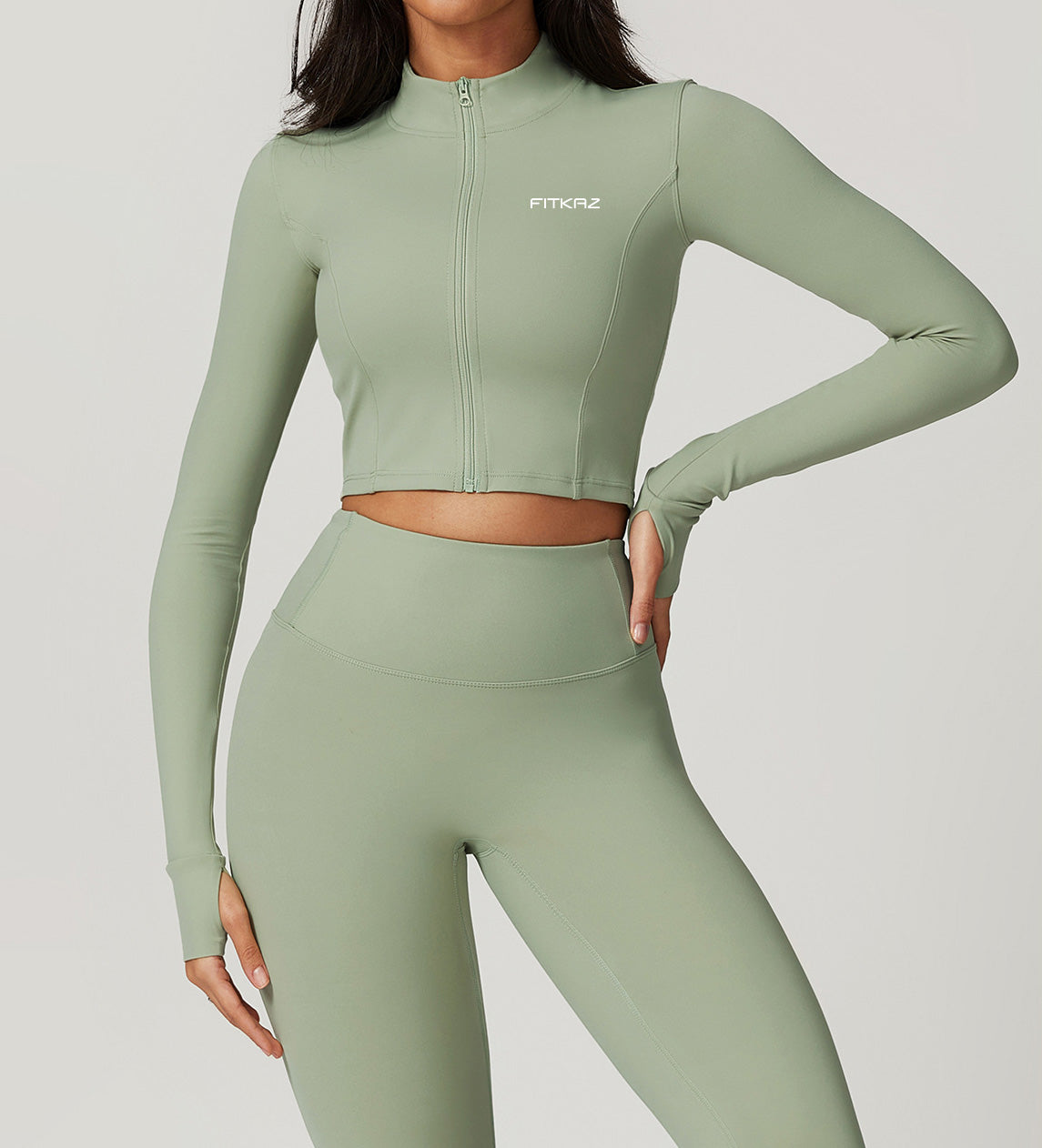 Quick Dry Crop Top Sports Jacket