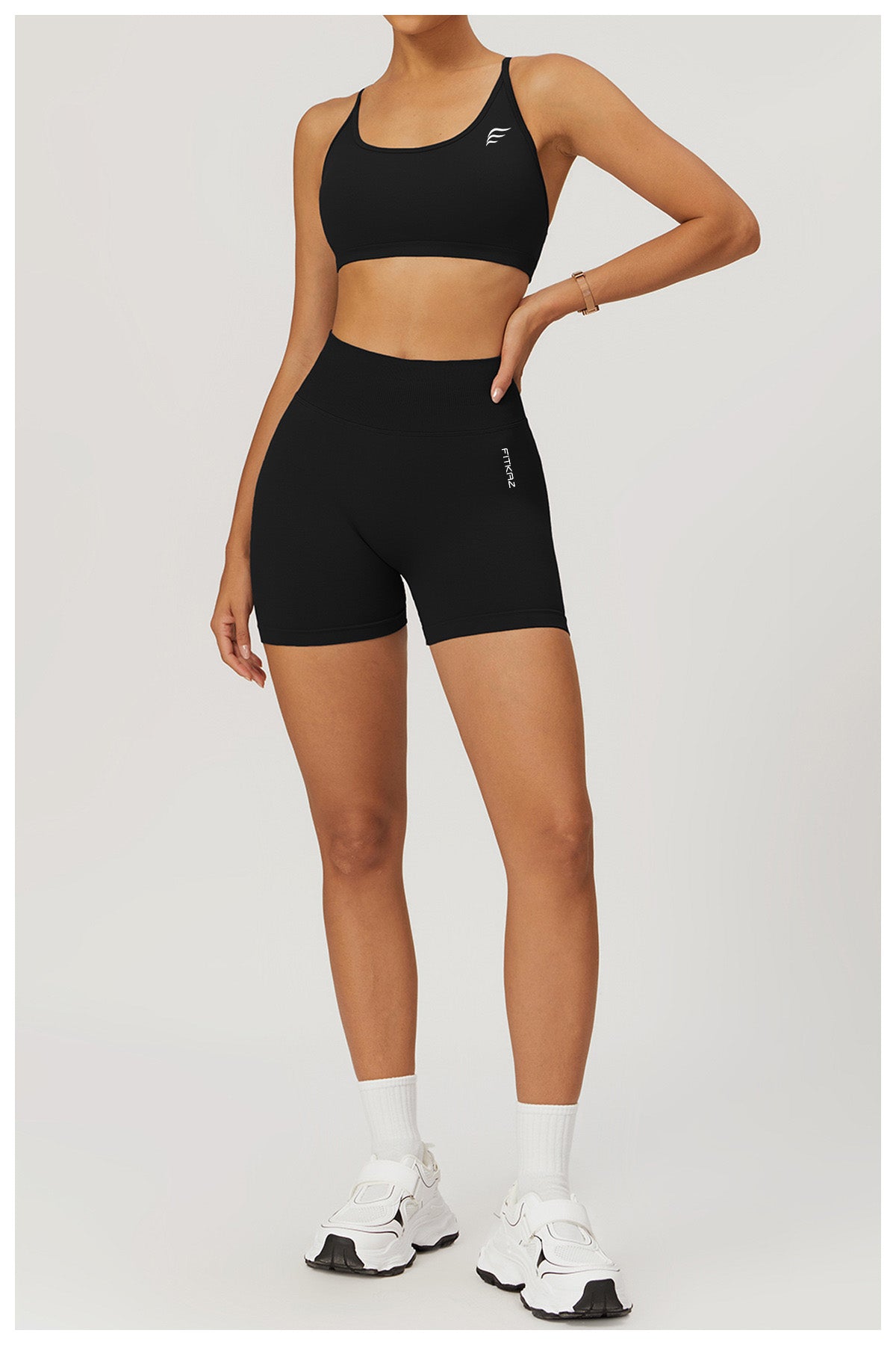 Seamless Knitted Star Crossed Back Beauty Sports Bra