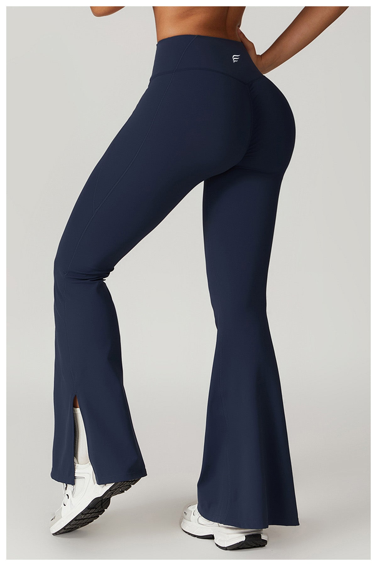 High Waist Casual Splicing Cloudy Touch Boot Cut Sports Pants