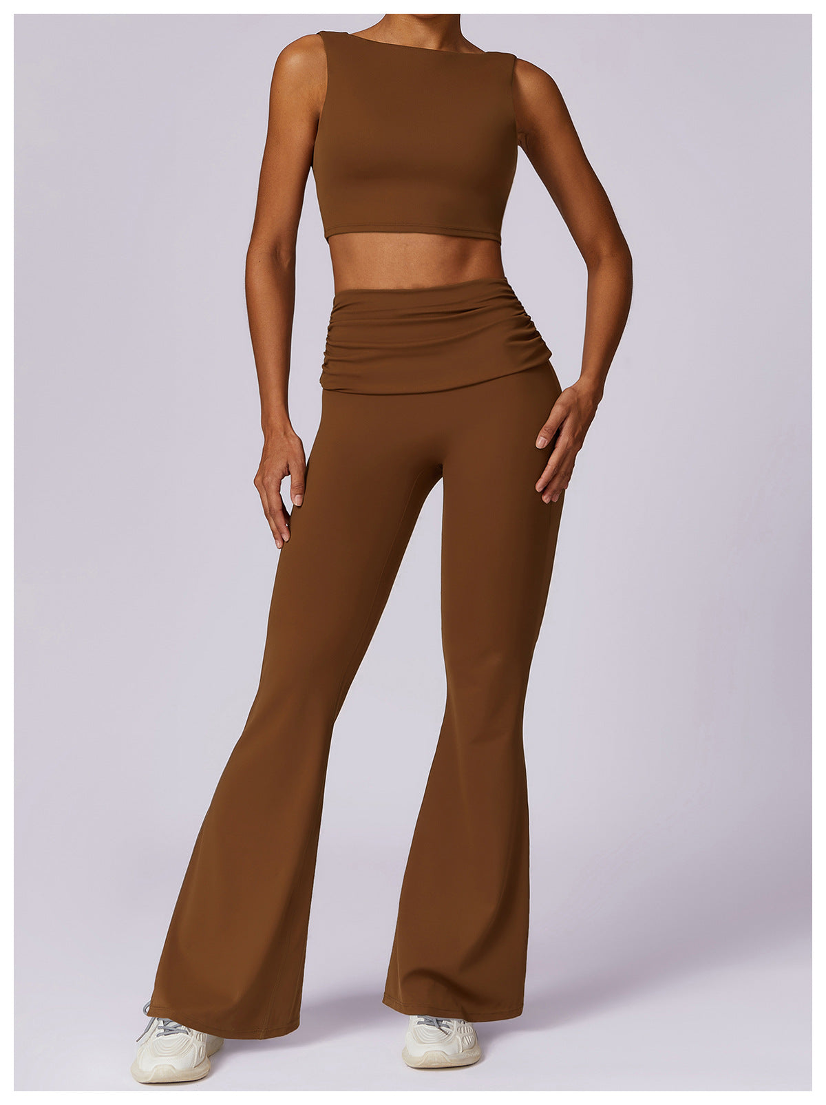 Total Backless Flat Neck Casual Sports Top
