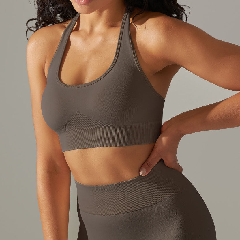 Happy Price Series Vertical Line Stretchy 4 Piece Sports Set