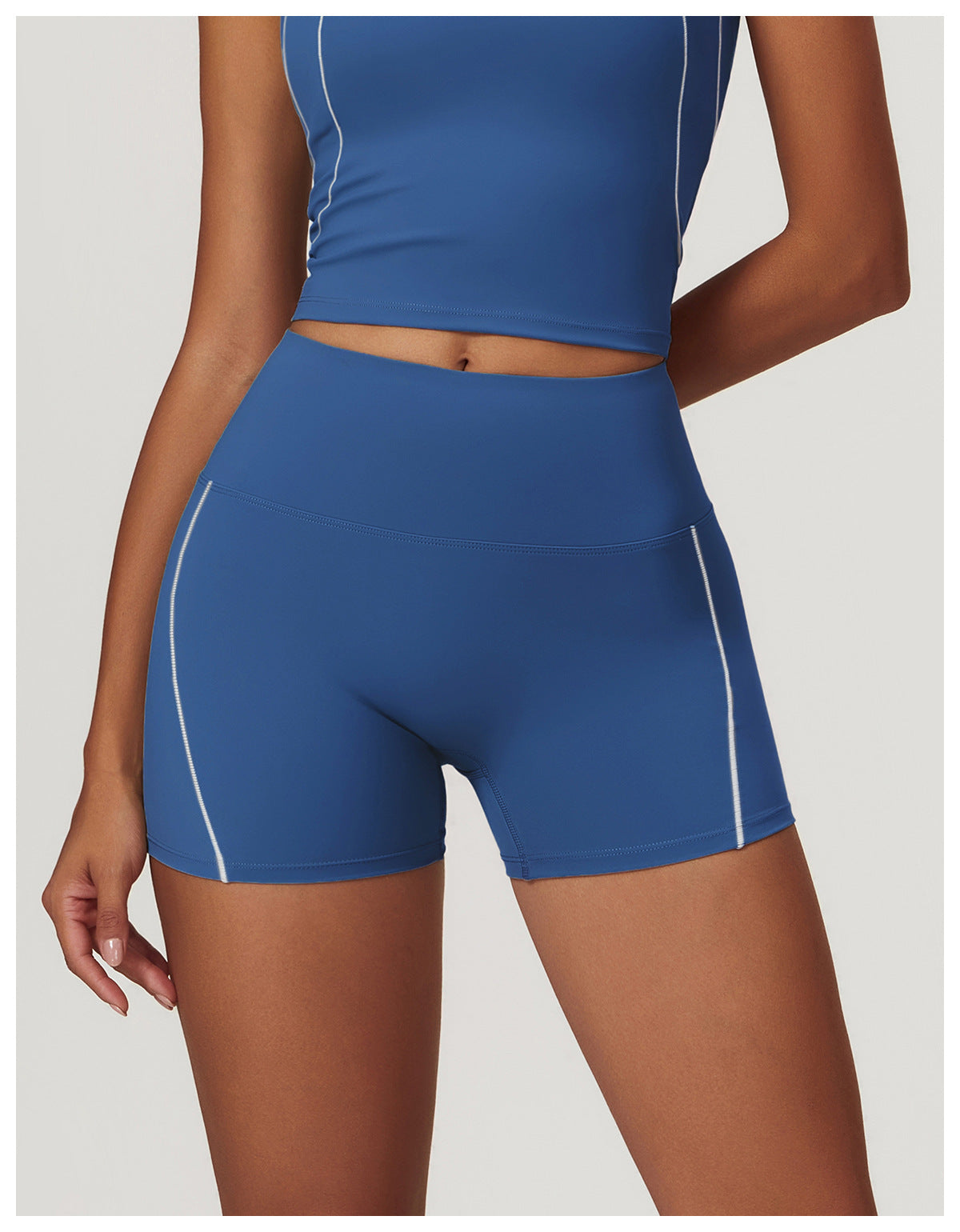 Skin Touch White Doodle Lines Sports Shorts