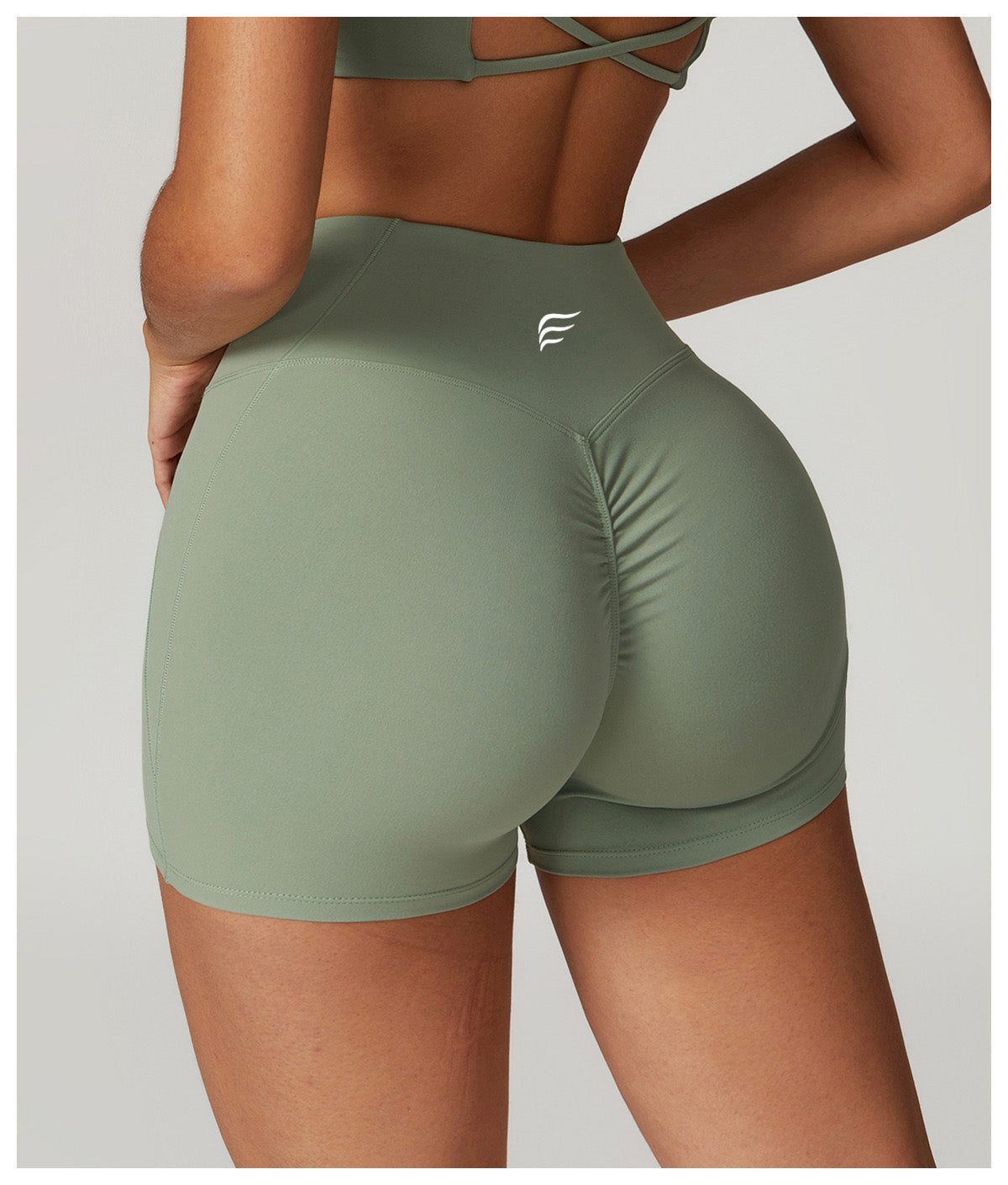 High Waist Casual Splicing Cloudy Touch Sports Shorts