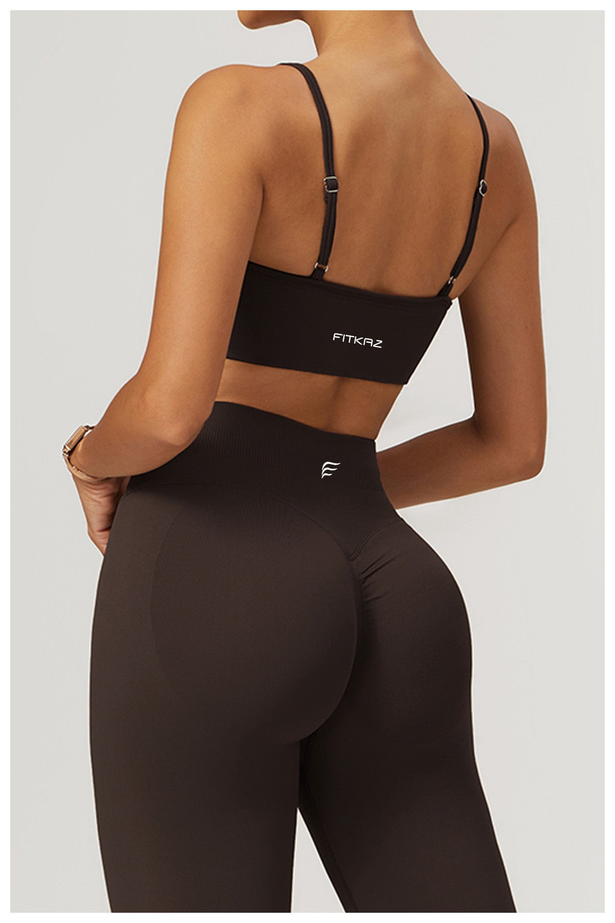 Seamless Knitted Deep V Classic Sports Bra