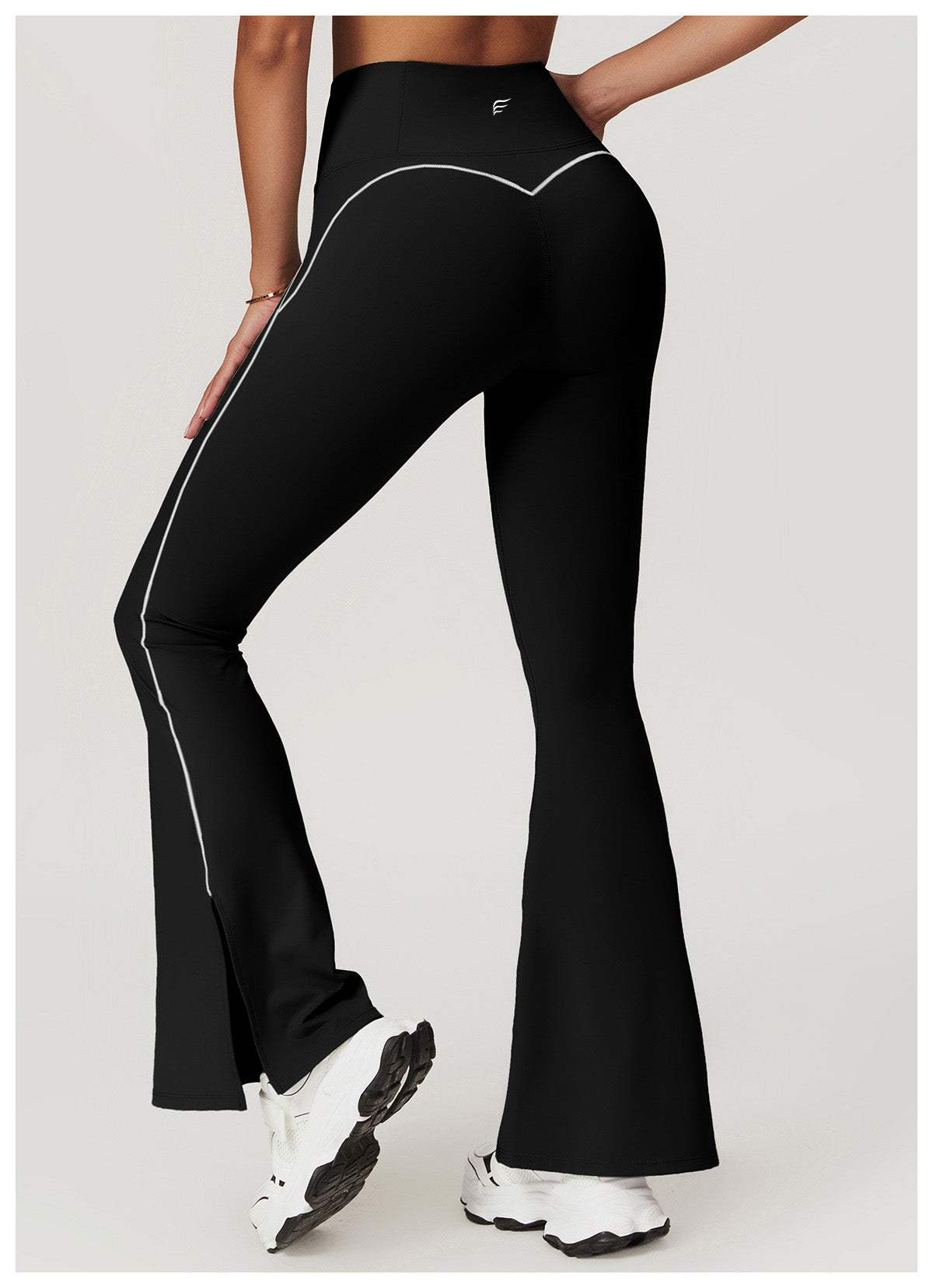Skin Touch White Doodle Lines Sports Pants