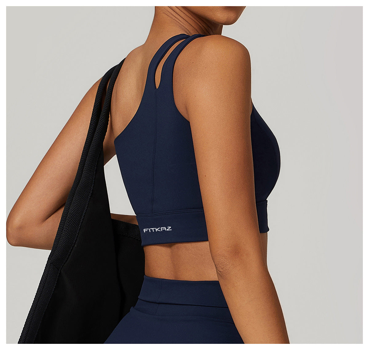 Irregular One Shoulder Thick Straps High Intensity Sports Bra