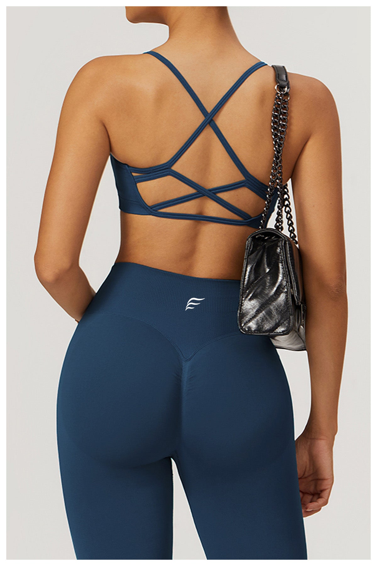 Seamless Knitted Star Crossed Back Beauty Sports Bra