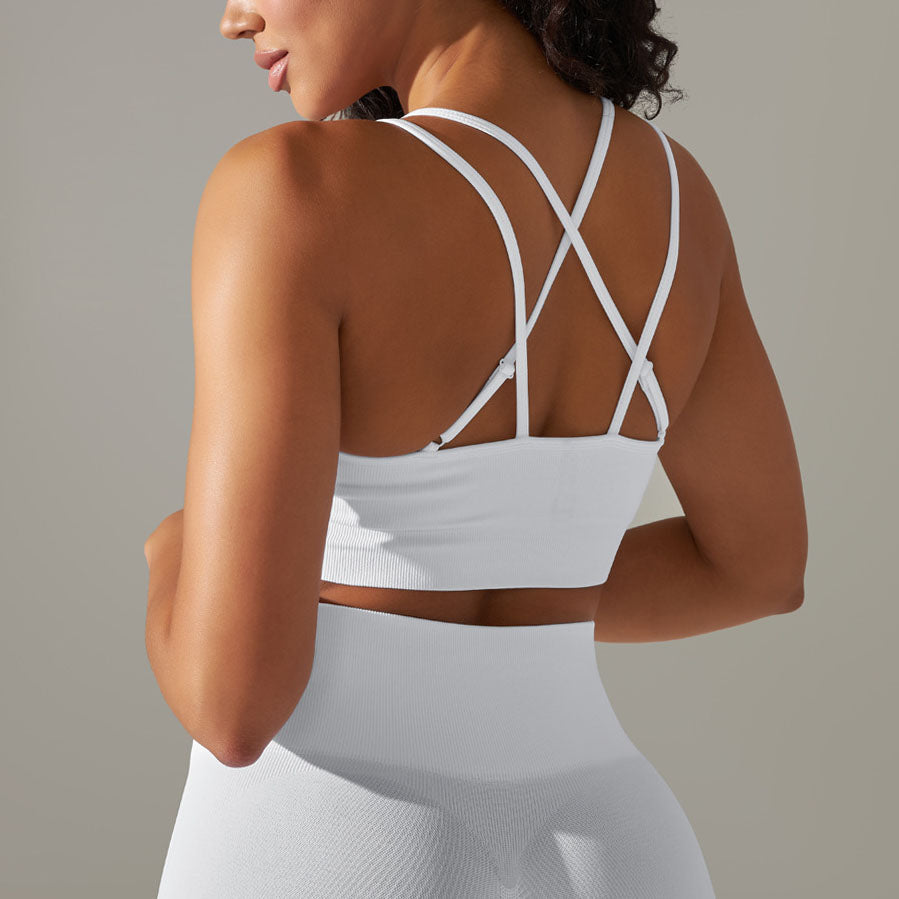 Happy Price Series Vertical Line Stretchy 4 Piece Sports Set
