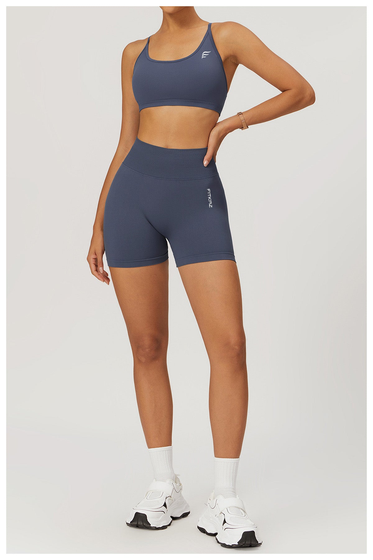 Seamless Knitted Star Crossed Back Beauty Sports Bra