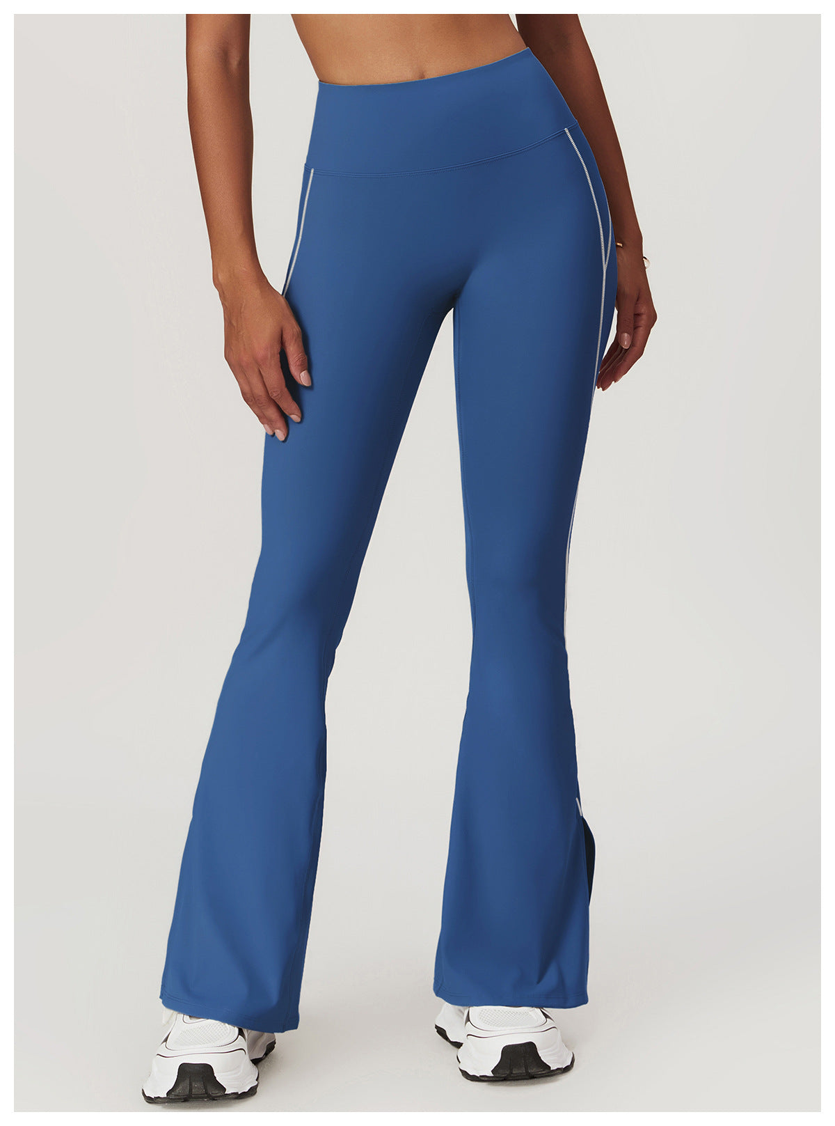 Skin Touch White Doodle Lines Sports Pants