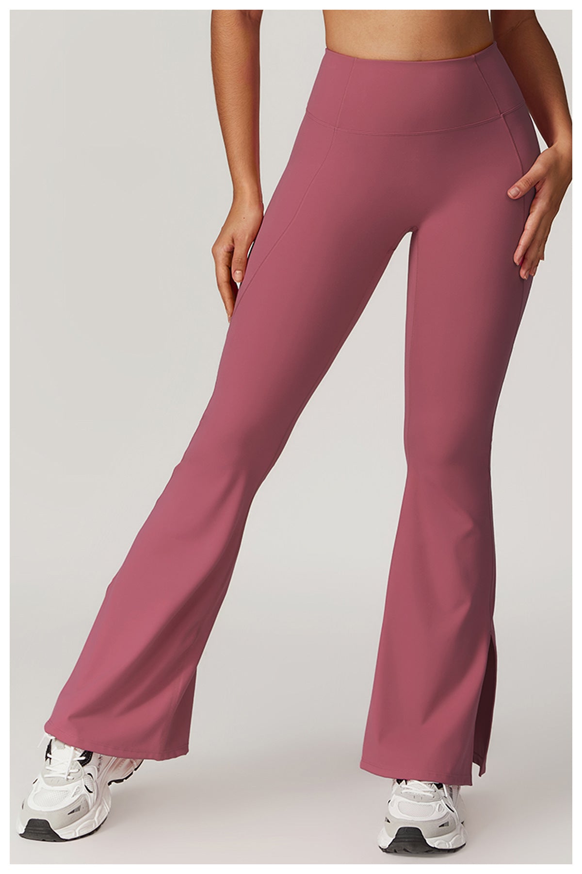 High Waist Casual Splicing Cloudy Touch Boot Cut Sports Pants