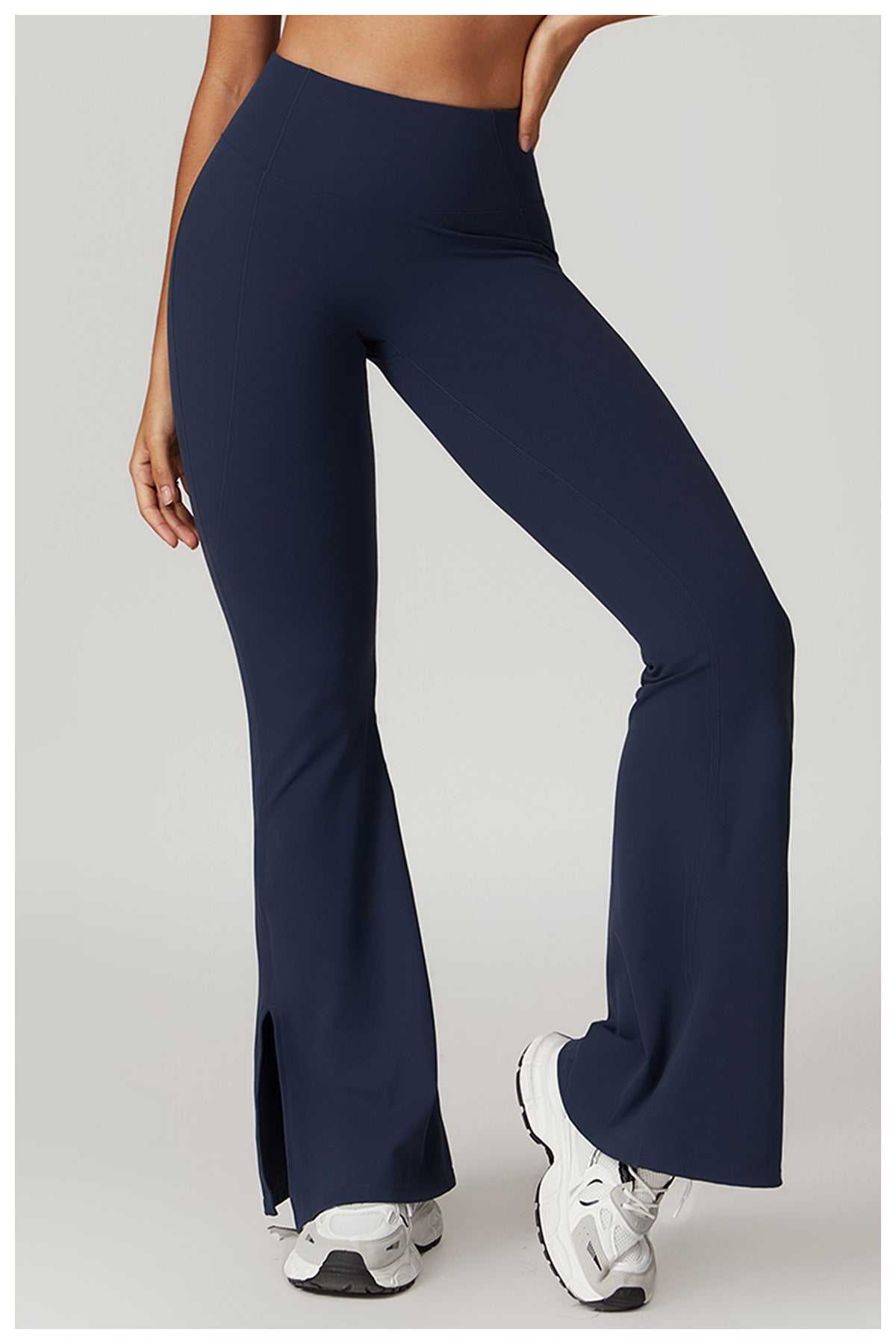 High Waist Casual Splicing Cloudy Touch Boot Cut Sports Pants