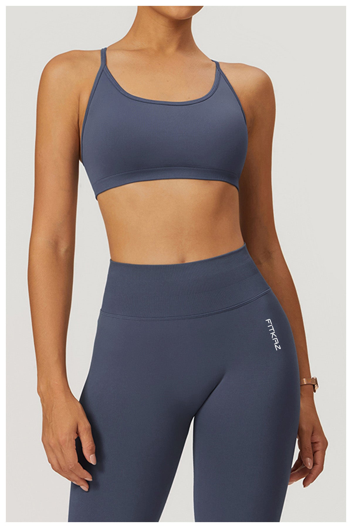 Seamless Knitted Star Crossed Back Beauty Sports Bra