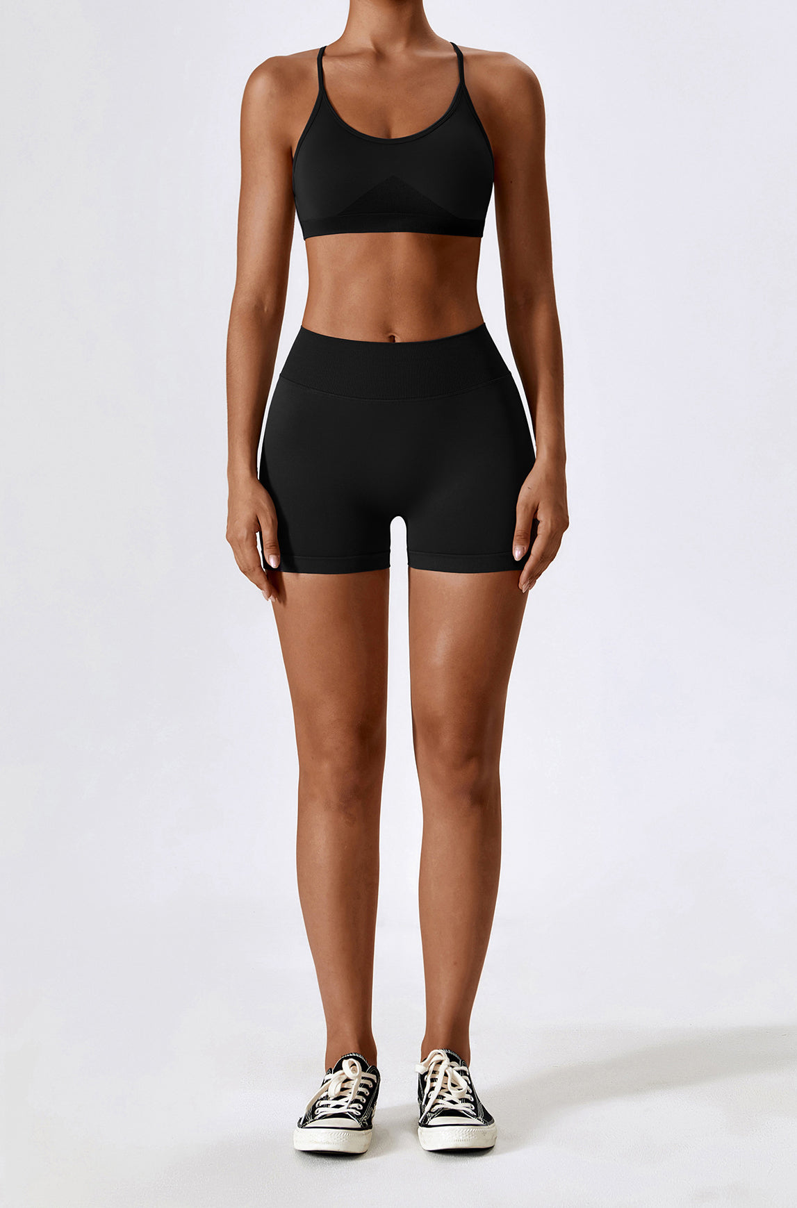 Seamless Knitted Back Beauty Sports Set