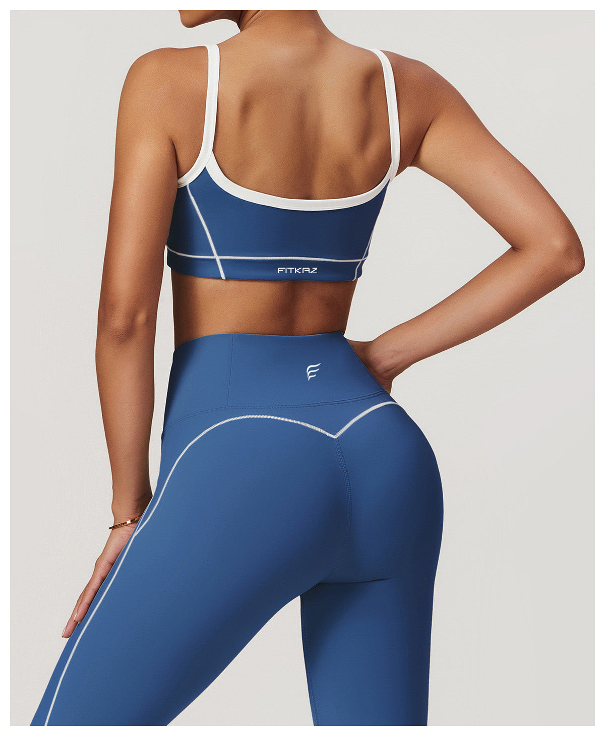 Skin Touch White Doodle Lines Sports Bra