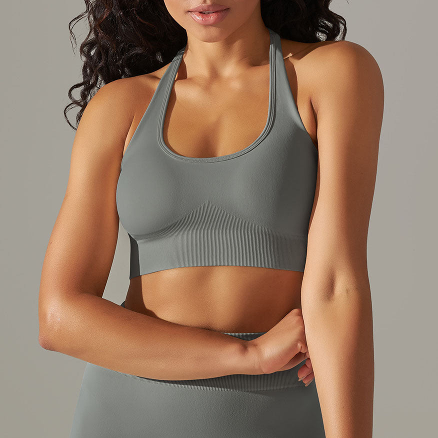 Happy Price Series Vertical Line Stretchy 4 Piece Sports Set