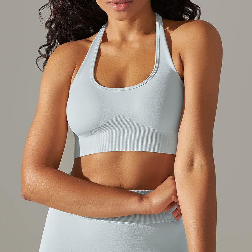 Happy Price Series Vertical Line Stretchy 4 Piece Sports Set