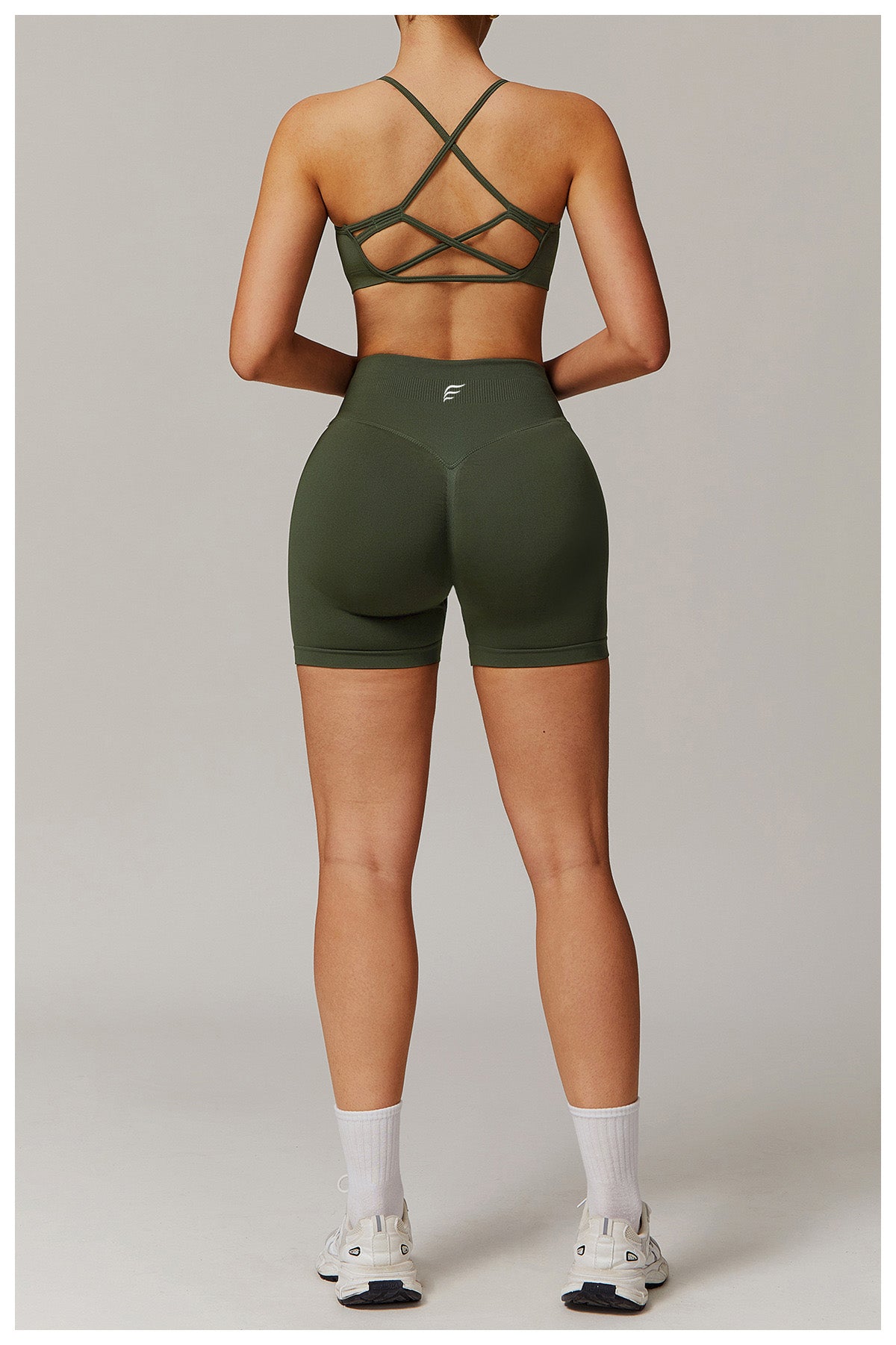 Seamless Knitted Star Crossed Back Beauty Sports Bra