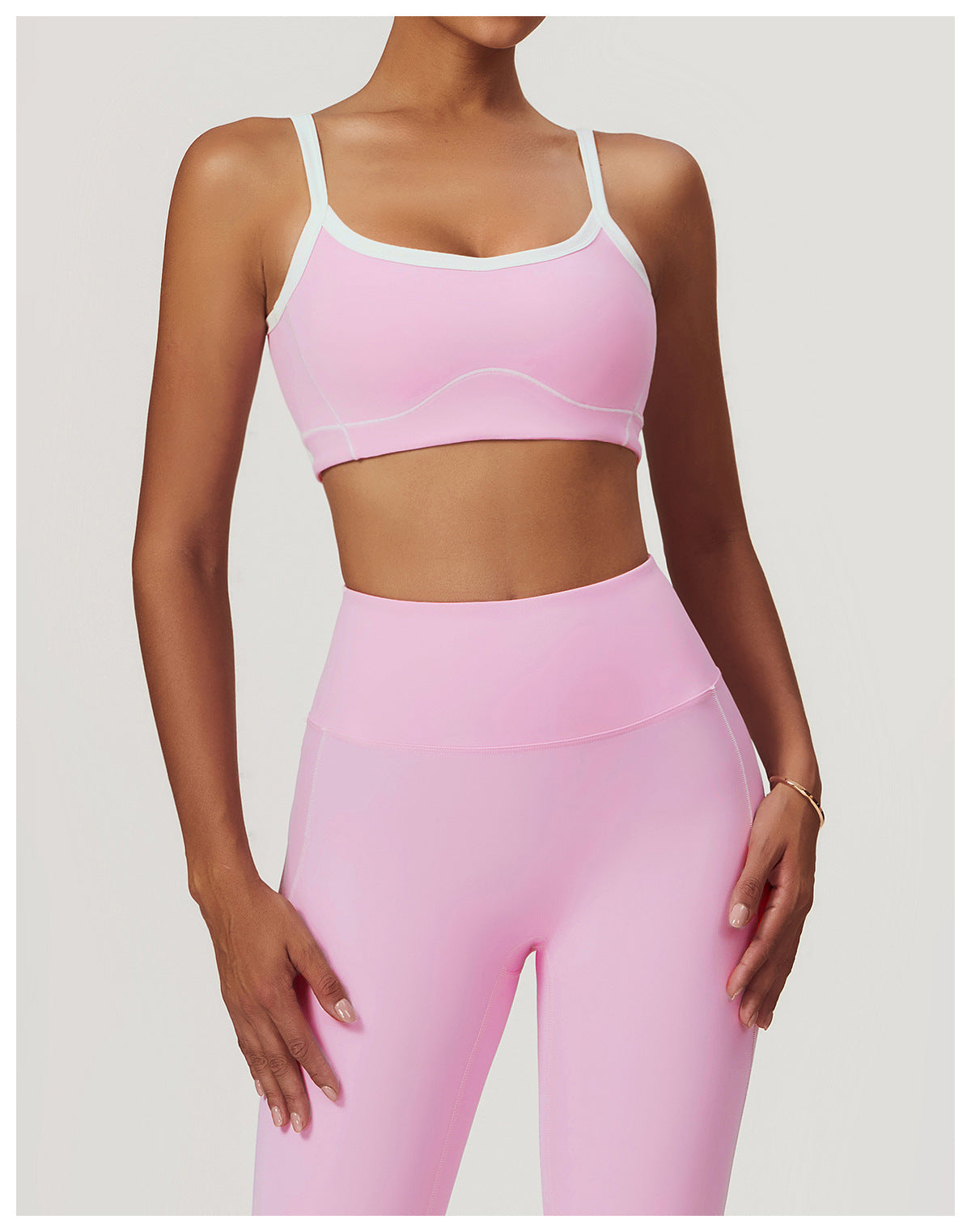 Skin Touch White Doodle Lines Sports Bra