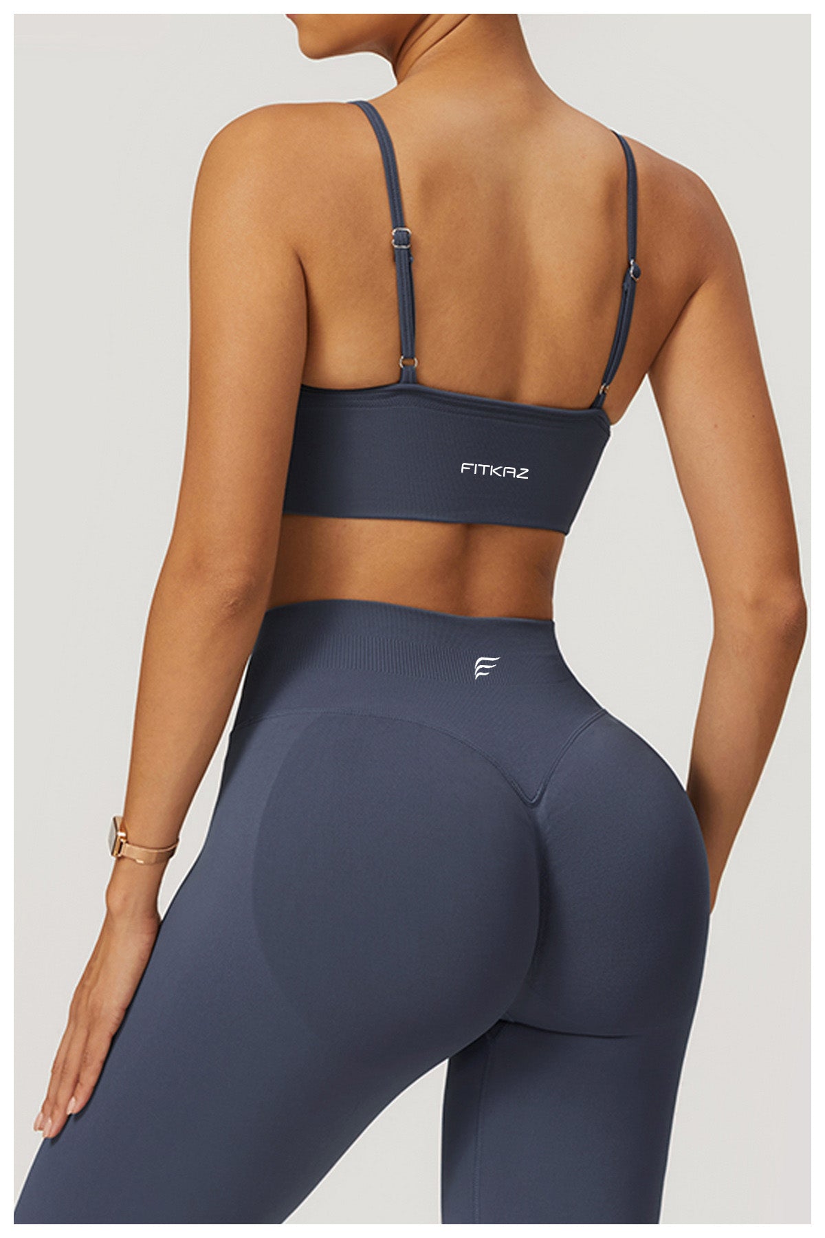 Seamless Knitted Deep V Classic Sports Bra