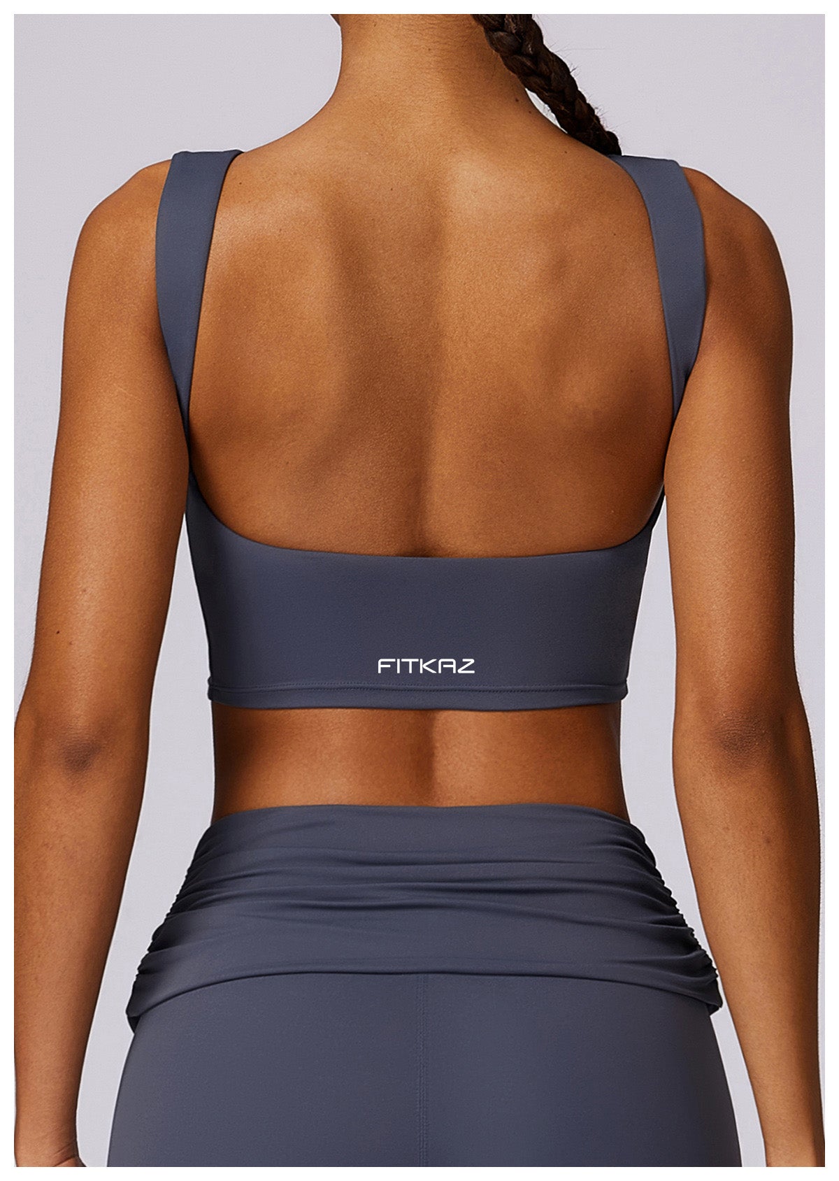 Total Backless Flat Neck Casual Sports Top