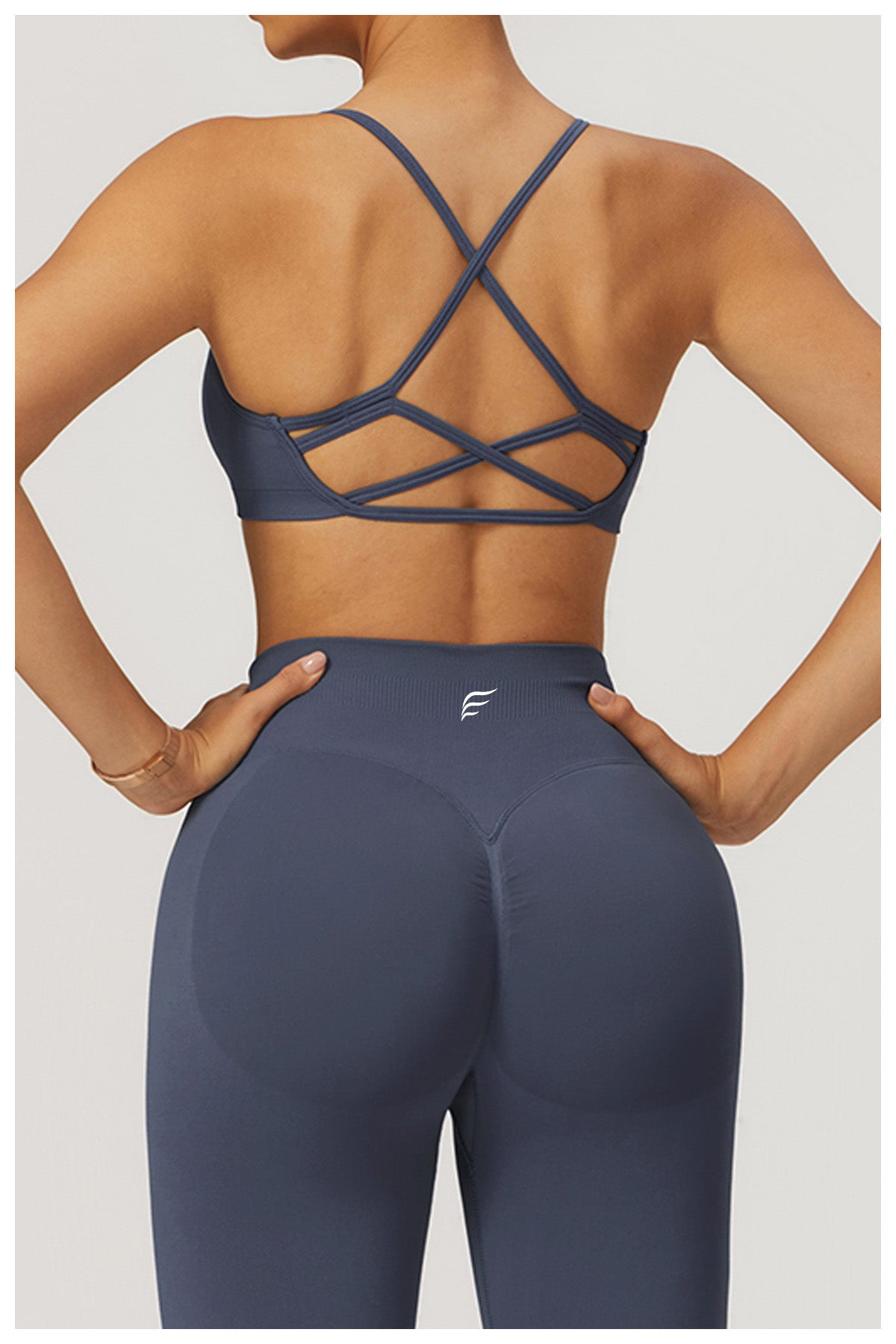 Seamless Knitted Star Crossed Back Beauty Sports Bra