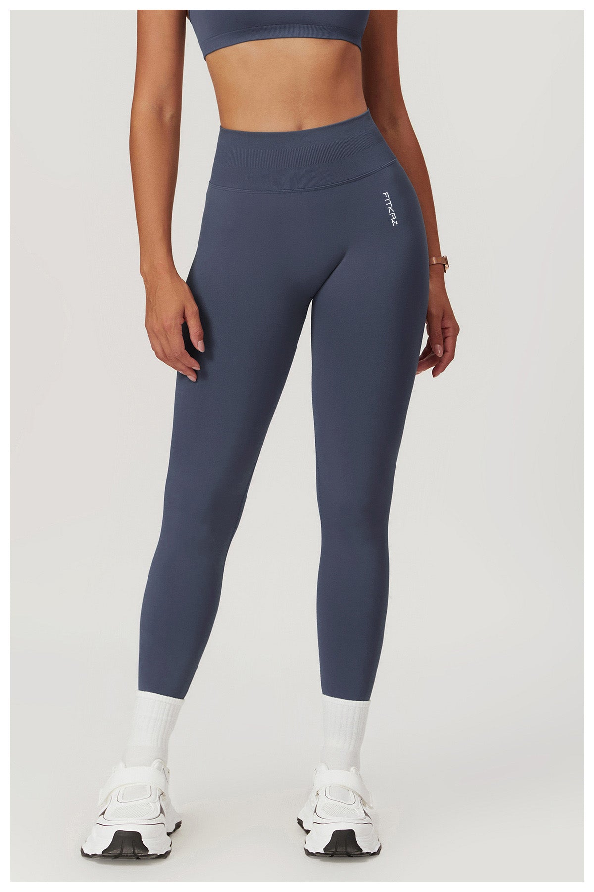 Seamless Knitted Mid High Waist High Intensity Peach Booty Sports Leggings