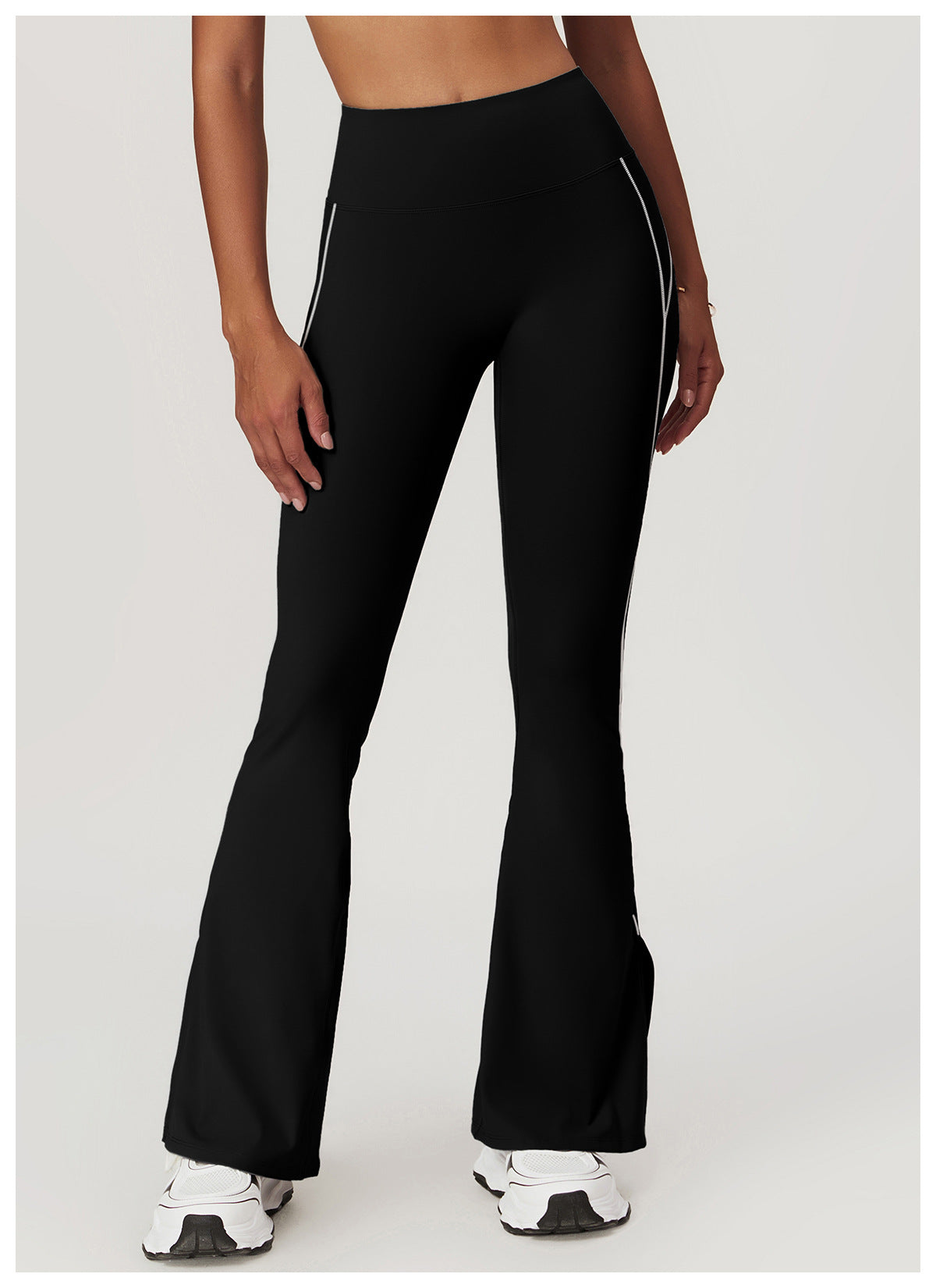 Skin Touch White Doodle Lines Sports Pants