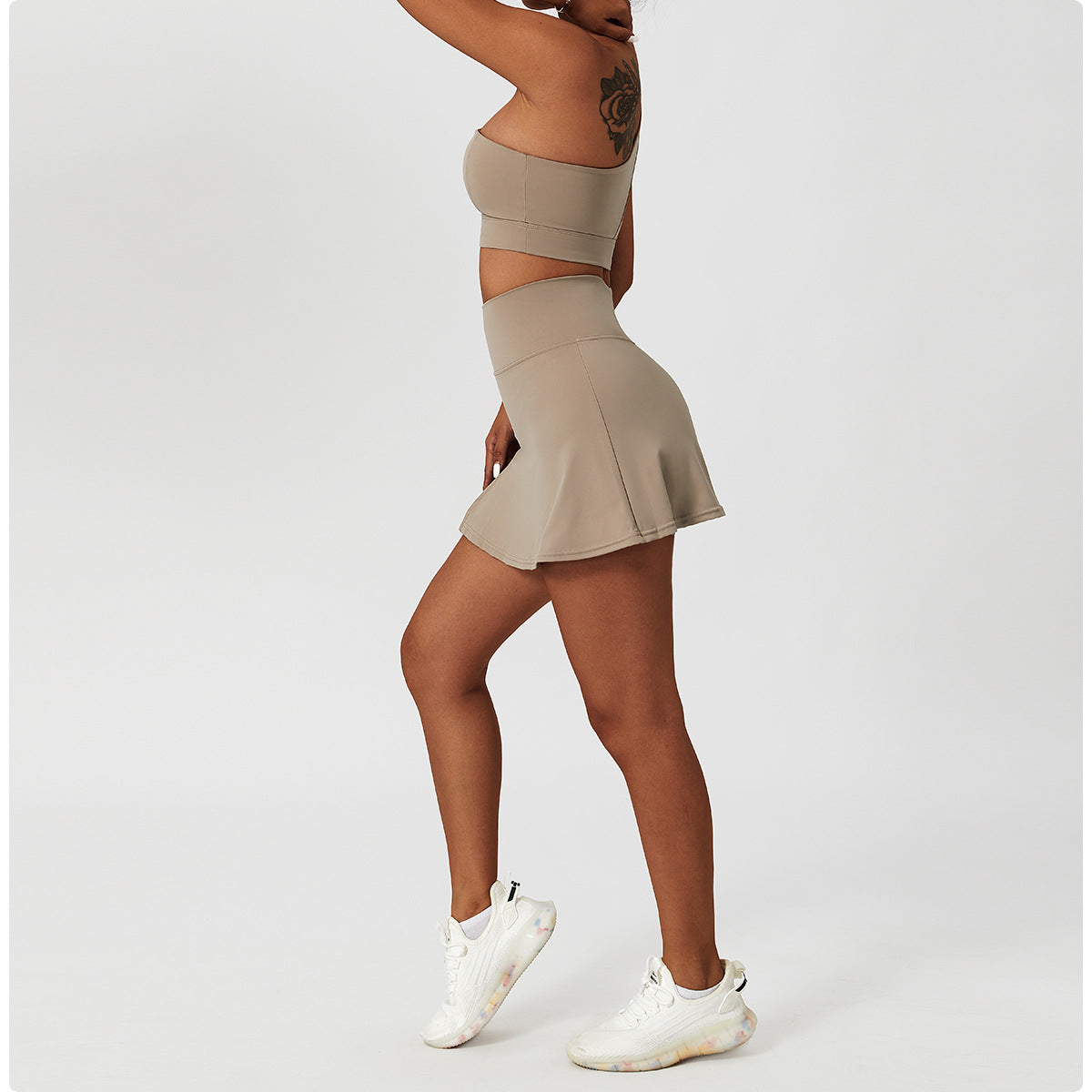 Irregular One Shoulder Thick Straps High Intensity Sports Bra