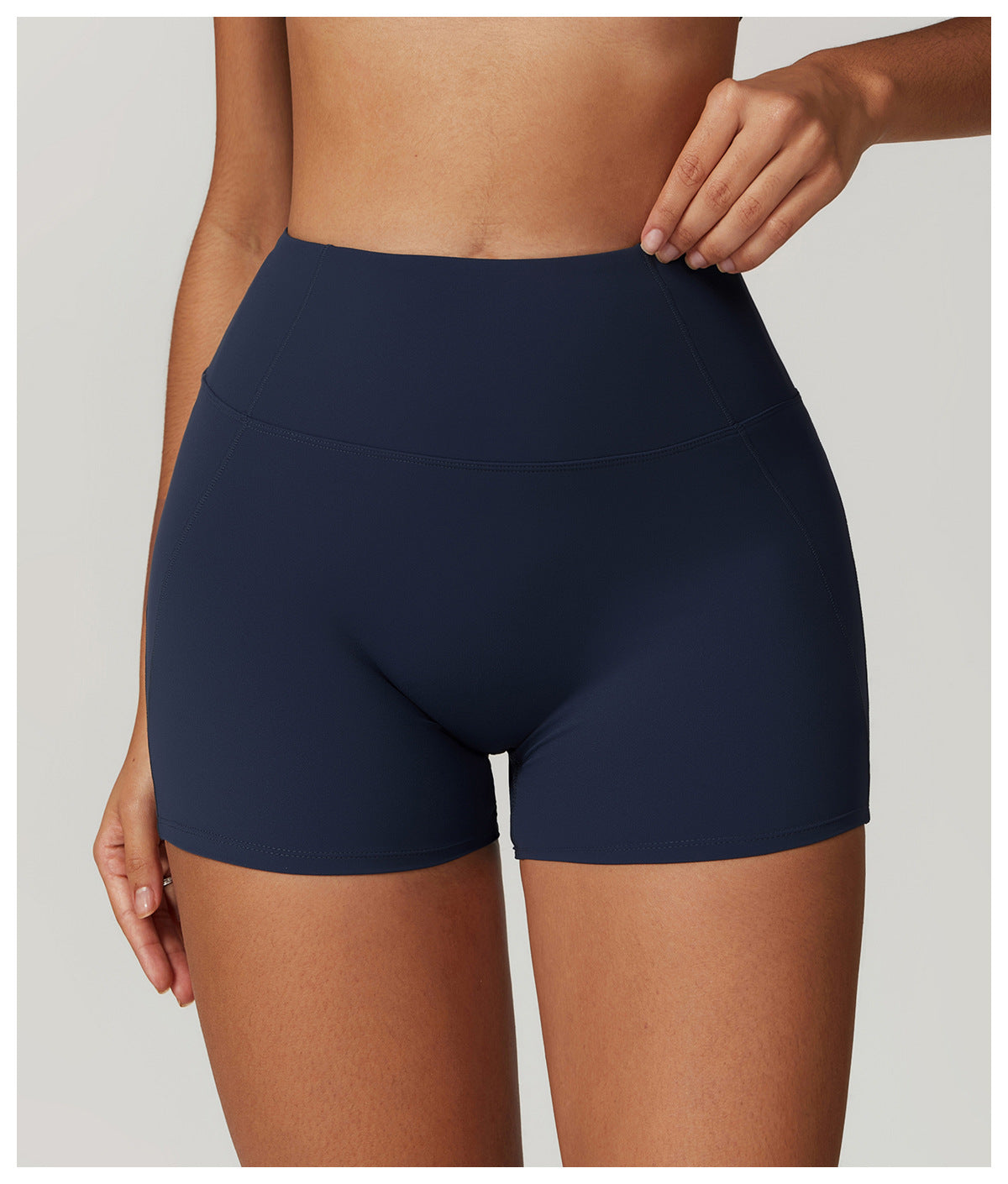 High Waist Casual Splicing Cloudy Touch Sports Shorts