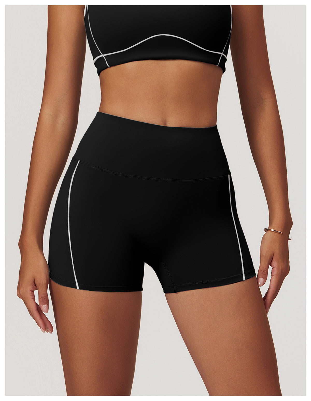 Skin Touch White Doodle Lines Sports Shorts